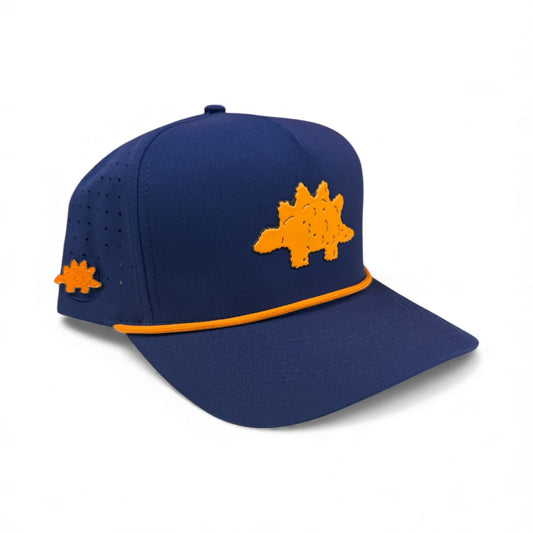 Dino Nugget Golf Hat | Snapback Cap | Built-in Magnetic Ball Marker Holder + Marker Included | Dinosaur Chicken | Adjustable